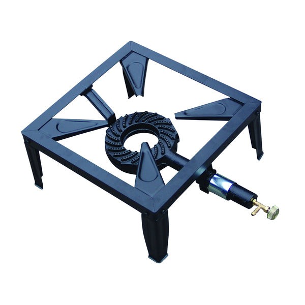 P03 FORNELLO A GAS in ACCIAIO e GHISA da ESTERNO CAMPEGGIO cm 40x40x18 7,5 kW