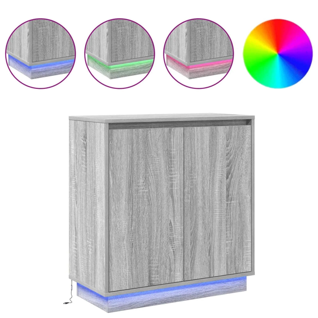 Madia LED per Grigio Sonoma 71 x 34,5 x 75 cm 869647