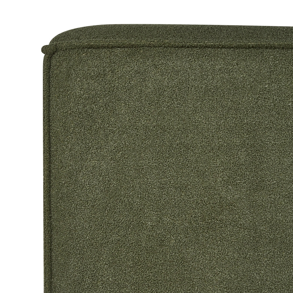 Letto matrimoniale in bouclé con struttura a doghe verde scuro 180 x 200 cm stile classico camera da letto