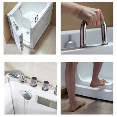 Vasca da bagno per disabili 101x72x100 porta con apertura a destra