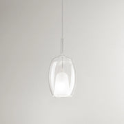 Vetro Borosilicato Contemporaneo Rain Trasparente D17 Senza Rosone