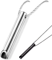 Collane in acciaio inossidabile - Collana per respiro/Collana per collo - Collana anti-stress/Collana per collo - 2 pezzi - Donna/Uomo - Lunghezza regolabile - Collana respiratoria