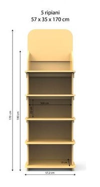 ESPOSITORE VUOTO DA TERRA IN CARTONE 50X35X170CM