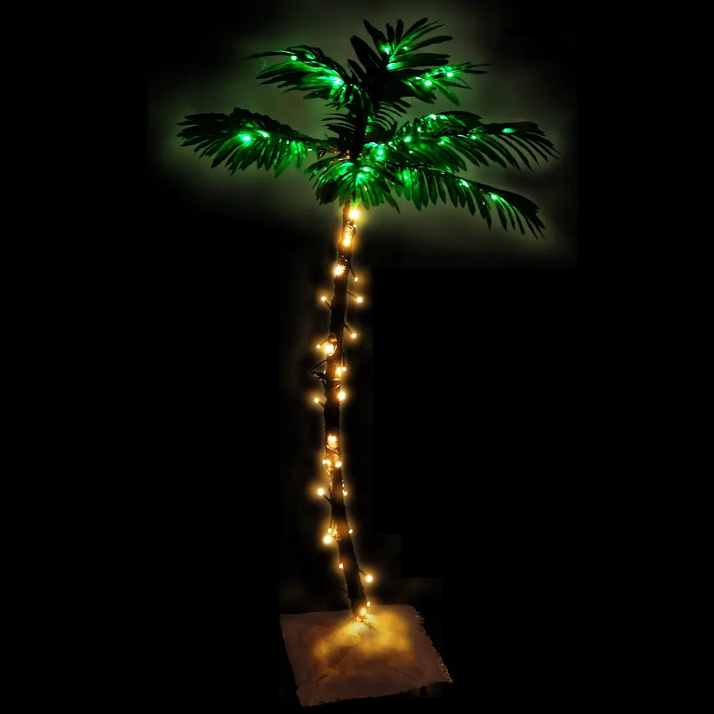 Palma con LED Bianco Caldo 72 LED 120 cm CFW2578628