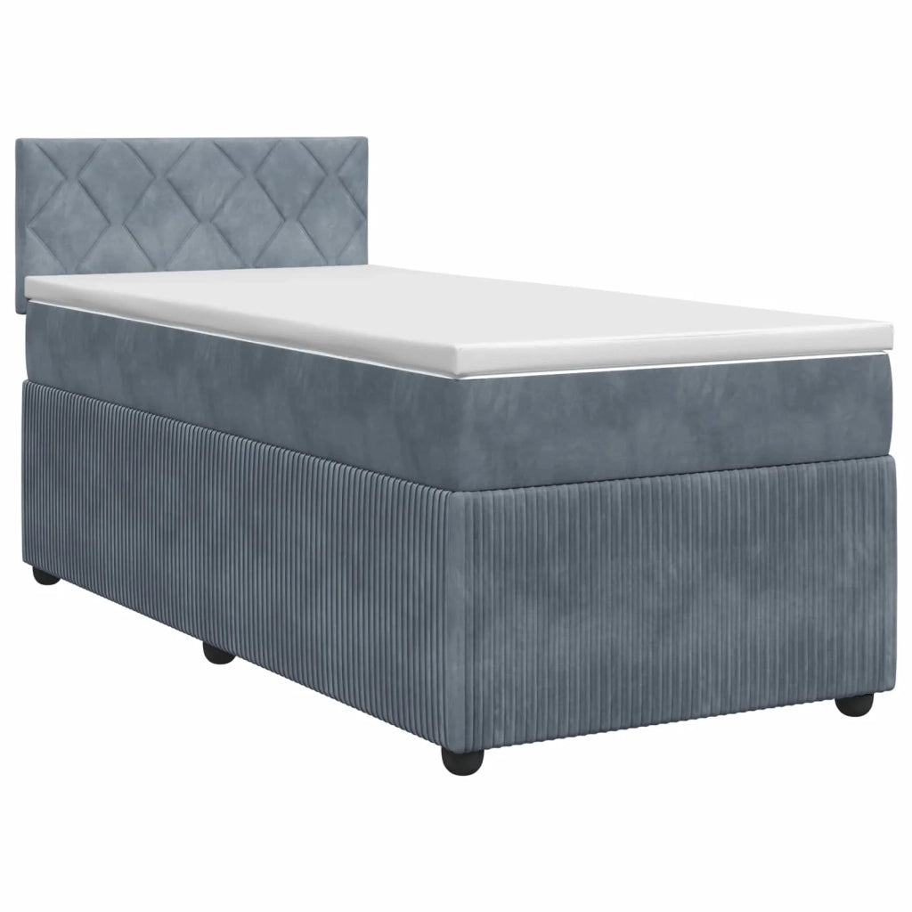 Letto box spring con materasso Grigio Scuro 100 x 200 cm 3451626