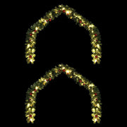 Ghirlanda di Natale con 600 LED 2 pz Verde PVC CFW2213863