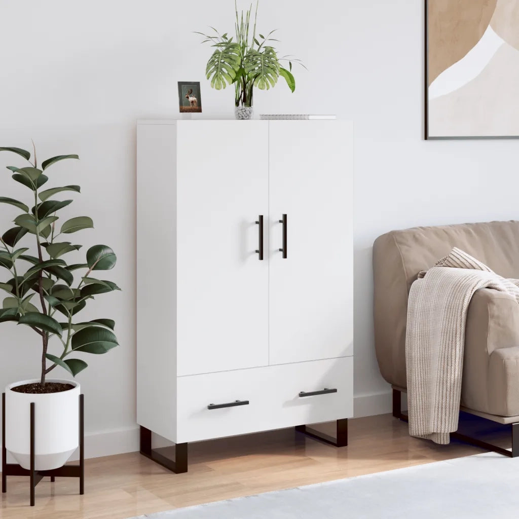 Credenza | Madia | Buffet da pranzo | Armadio da pranzo Bianca 69,5x31x115 cm in Legno Multistrato