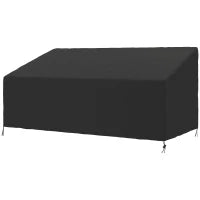 Copertura per Panca da Giardino da 3-4 Posti in Tessuto Oxford 600D con Rivestimento Impermeabile per Terrazza 218x111x63/101 cm