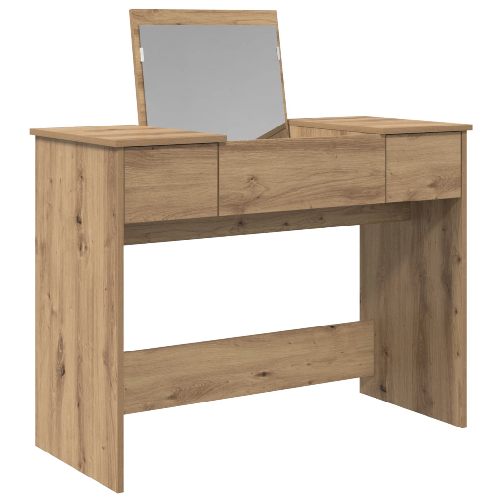 Toeletta con specchio Rovere Artigianale 100x45x76 cm