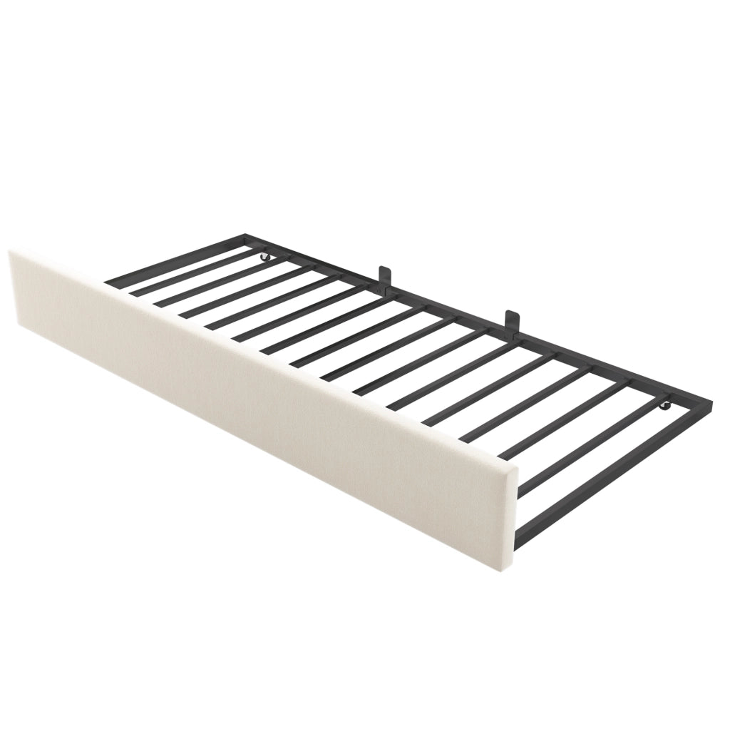 Letto divano con letto estraibile 90x200 cm in velluto beige