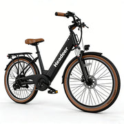 Bici Elettrica Donna 26" Retro 250W Conforme UE,Batteria 48V 11,5Ah Rimovibile,Shimano 7 Marce,Forcella Ammortizzata,3 Modalit¨¤,Urbana Autonomia 80km