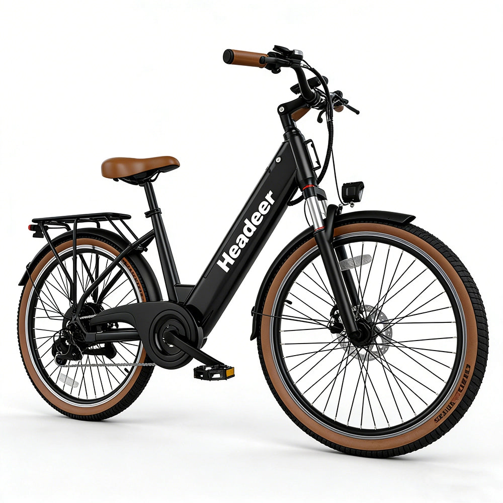 Bici Elettrica Donna 26" Retro 250W Conforme UE,Batteria 48V 11,5Ah Rimovibile,Shimano 7 Marce,Forcella Ammortizzata,3 Modalit¨¤,Urbana Autonomia 80km