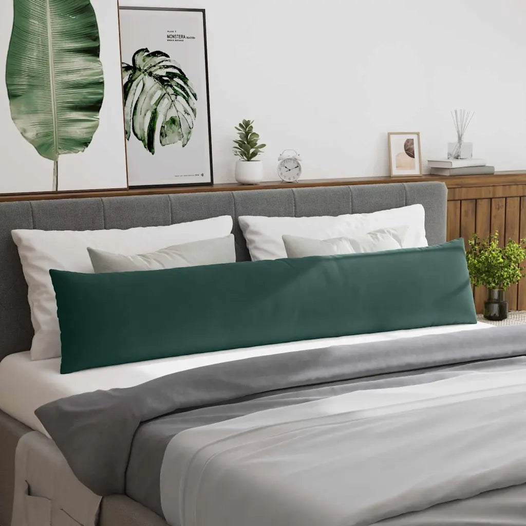 Cuscini da Divano 2 pz | Cuscini per sedie Verde scuro 200 x 40 cm