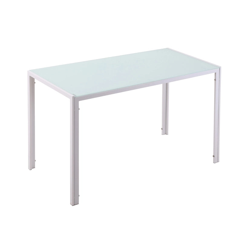 Tavolo da pranzo - 120x60x75 cm - design moderno - bianco - per cucina e sala