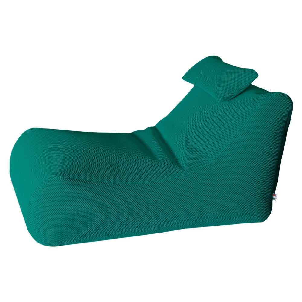 Lettino Chaise Lounge 120x70x65 cm con Cuscino in Poliestere Armonia Turchese