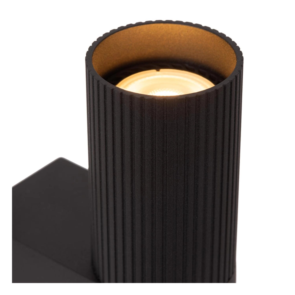 Applique da parete CLUBS 2xGU10 nero alluminio Lucide
