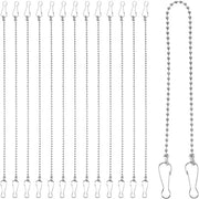 24 pezzi di catenelle appese con ganci - 28 cm catenelle metalliche per vasi di fiori - catenelle per quadri e dipinti su vetro in colori argentei
