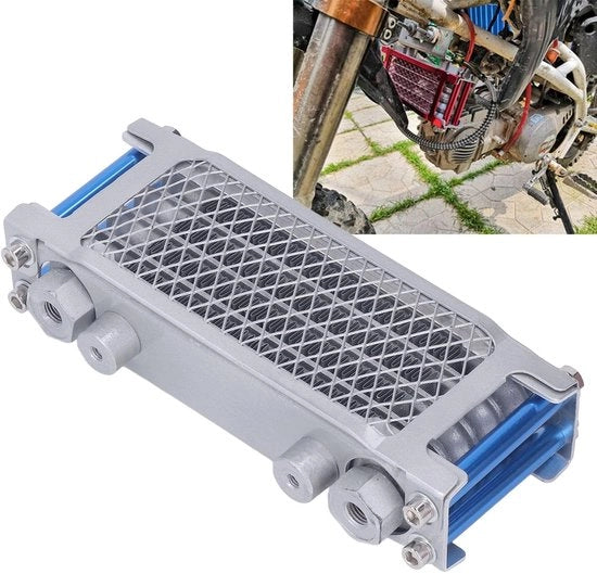 Kit di raffreddamento olio universale - Set di raffreddamento olio motore - Kit di sistema di raffreddamento - In alluminio - Resistente alle scosse - Installazione semplice - Raffreddatore olio motore