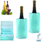 Wijncooler con Gel Refrigerazione - Adatto per Rosso, Bianco e Champagne - Set da 2 - Mint verde