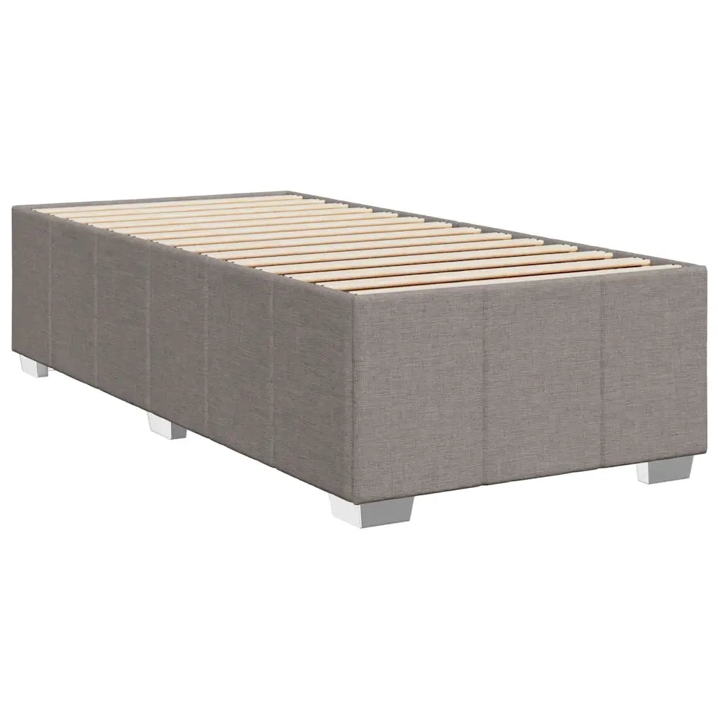 Giroletto a Molle con Materasso-Struttura Letto Tortora 80x200 cm inTessuto 700121
