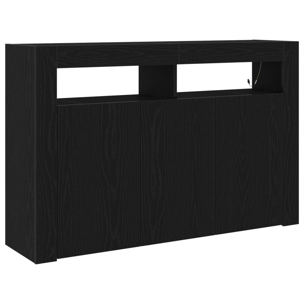 Sideboard Rovere nero Legno ingegnerizzato 116 x 30 x 75 cm