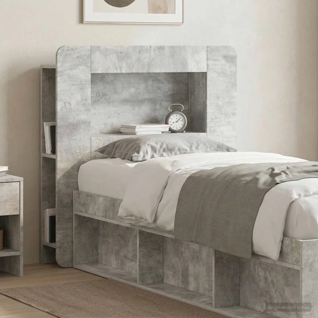Testata del letto Grigio Cemento Legno ingegnerizzato