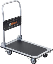 Carrello pieghevole da 150 kg di carico massimo - freno di parcheggio e ruote sterzanti - rivestimento antiscivolo - acciaio - 8985530 Carrello
