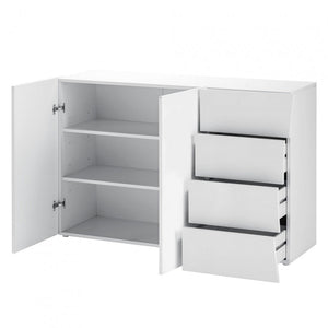 Mobile moderno multiuso con 2 ante e 4 cassetti: ARCO