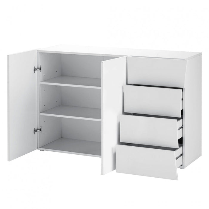 Mobile moderno multiuso con 2 ante e 4 cassetti: ARCO