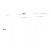 Mobile moderno multiuso con 2 ante e 4 cassetti: ARCO