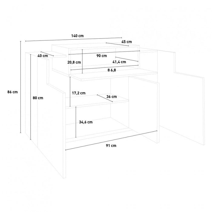 Mobile Multiuso CORO Moderno 3 Ante Battenti e 1 Ribalta Bianco Lucido: Un Report
