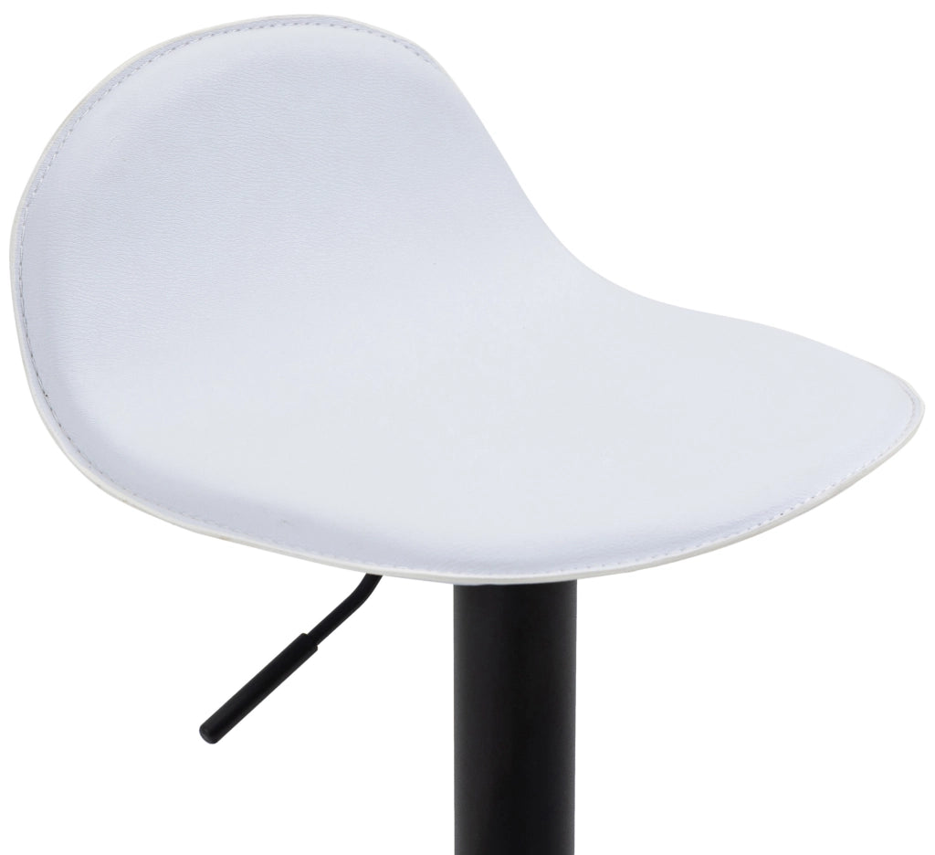 Set 2 Sgabelli Alti Lana in Similpelle bianco,nero