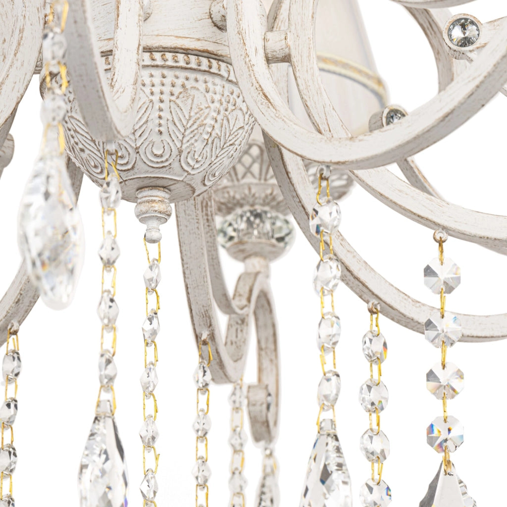 Lampadario classico Grace bianco 10xE14 Maytoni ARM247-10-G