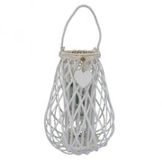 Lanterna Lauriane   in Vimini Bianco