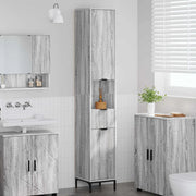 Mobile da Bagno con cassetto Grigio Sonoma 31,5 x 33 x 190 cm