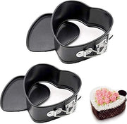 Due forme a spirale per torte di cheesecake - stampi a forma di cuore - diametro 11 cm