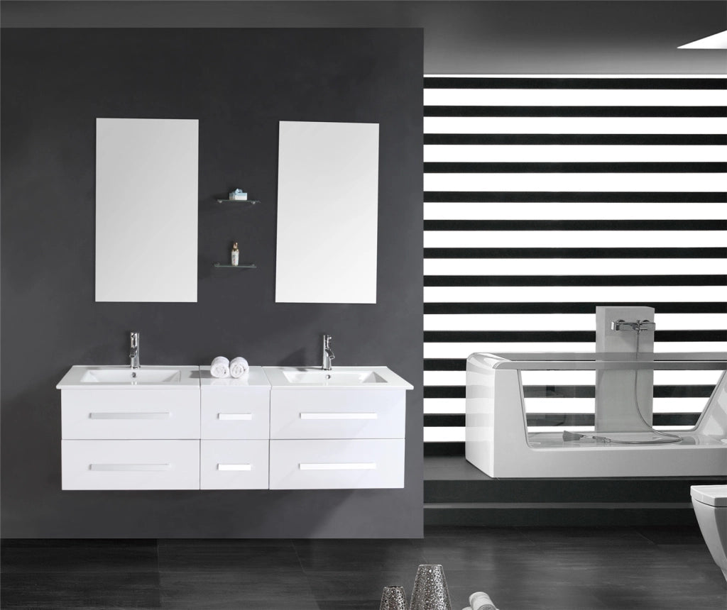 Mobile Bagno Bianco 150 cm Lavabo Incluso – White Rome