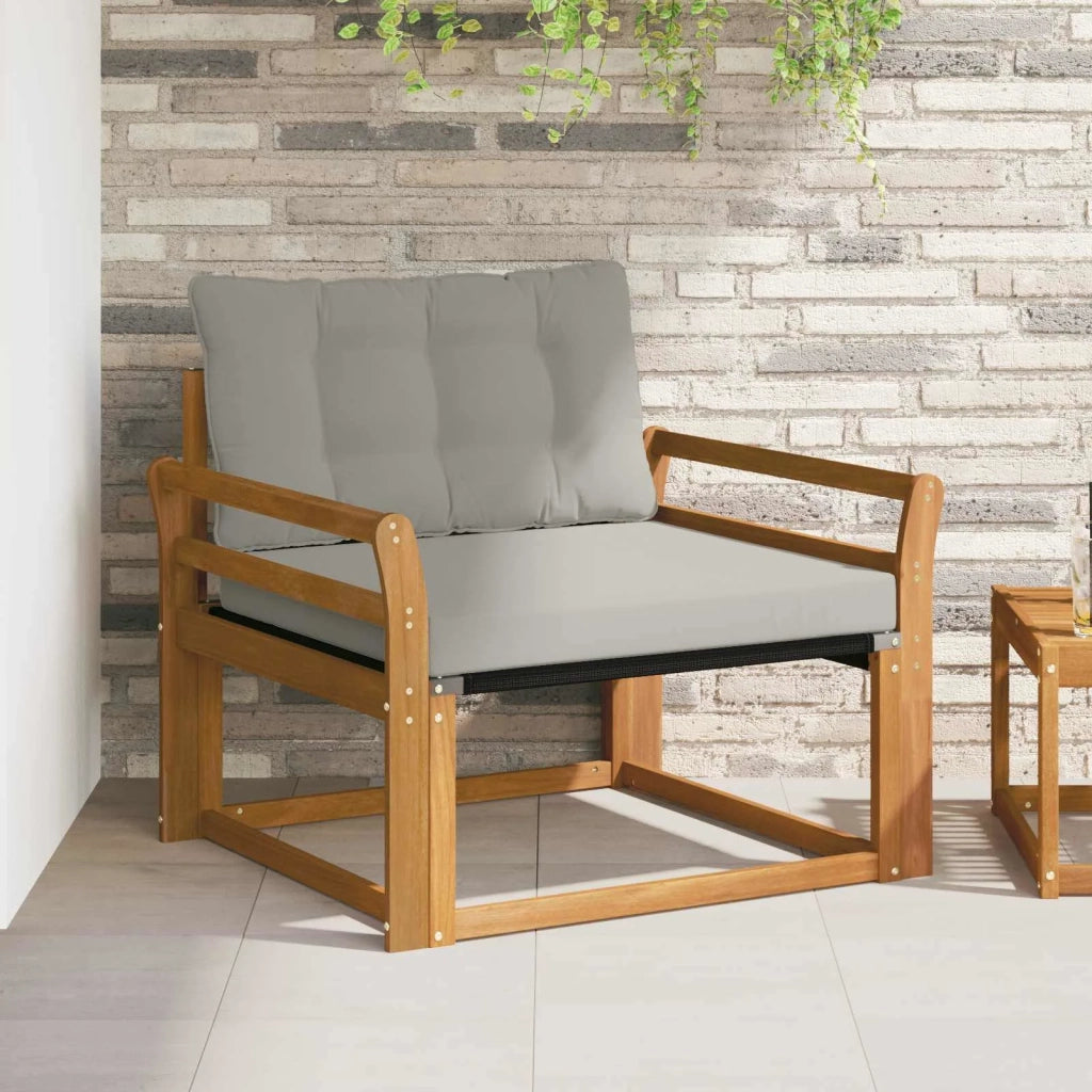 Set di divani da esterno-Sofa da giardino Legno di Acacia Massello e Textilene 636451