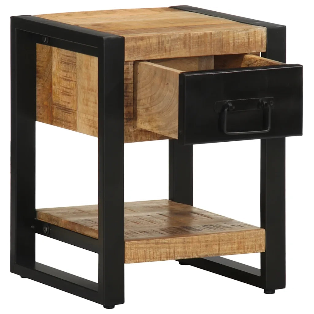 Comodino 35x34x45 cm in Legno Massello Mango Grezzo 4013567