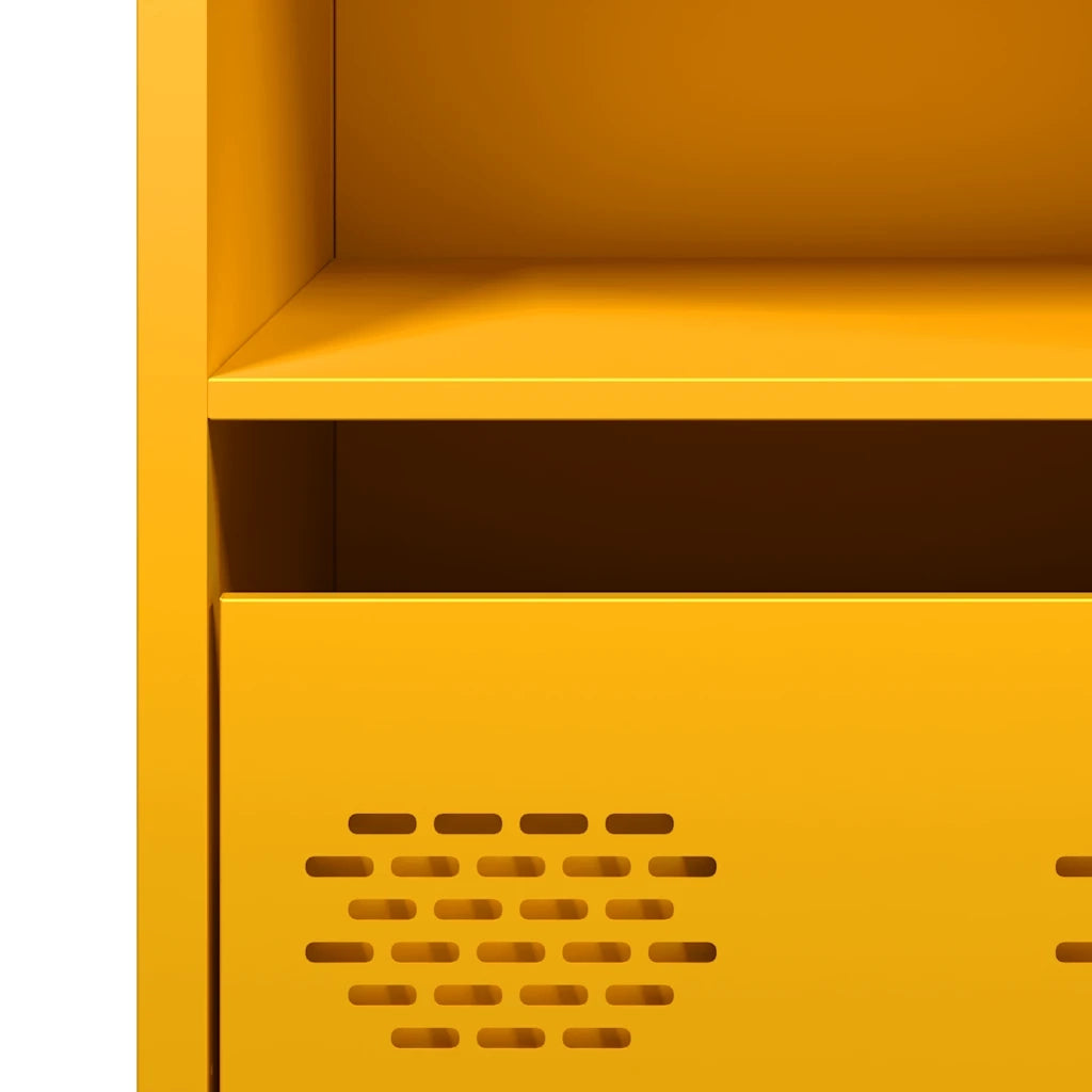 Credenza Giallo Senape 68x39x73,5 cm Acciaio Laminato a Freddo 851361