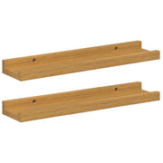 2 pz Scaffale da parete | Ripiano a parete | Mensola a parete Beige 40 x 9 x 3 cm Legno multistrato