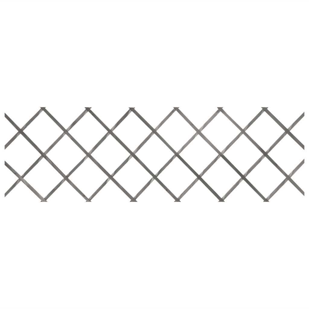 Recinzione da Giardino | Recinzione a Traliccio 5 pz in Massello Abete Grigio 180x60 cm