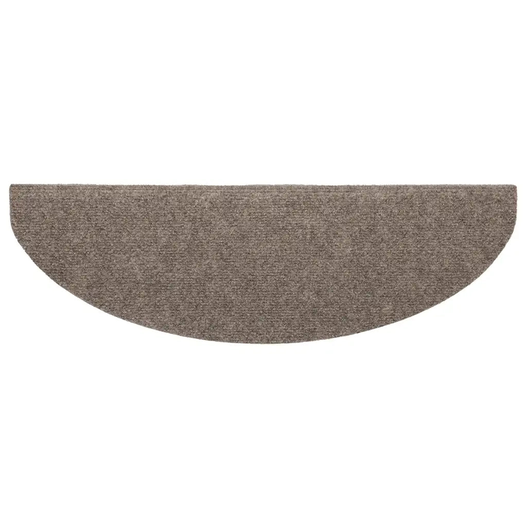 Tappetini per scale autoadesivi 5 pz 65x21x4 cm beige semicircolari grandi 149716
