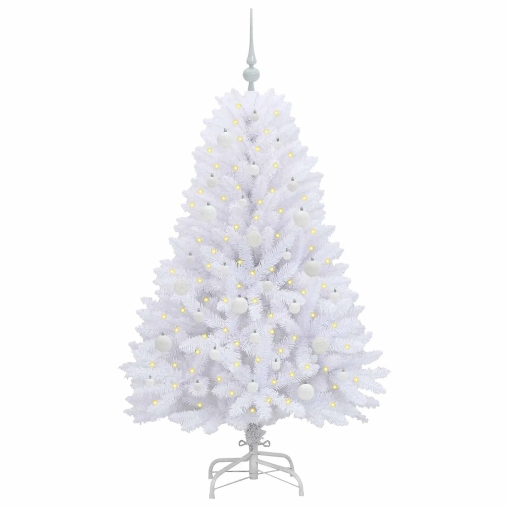 Albero di Natale Artificiale con Rami Pieghevoli Bianco 150 cm 3426588