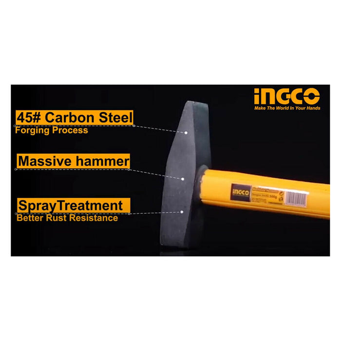 Martello tedesco 100 gr manico vetroresina - Ingco HMH880100