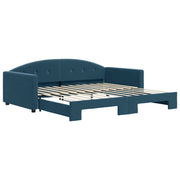 Divano letto | Sof¨¤ letto | Letto singolo Estraibile Blu 100x200 cm in Velluto