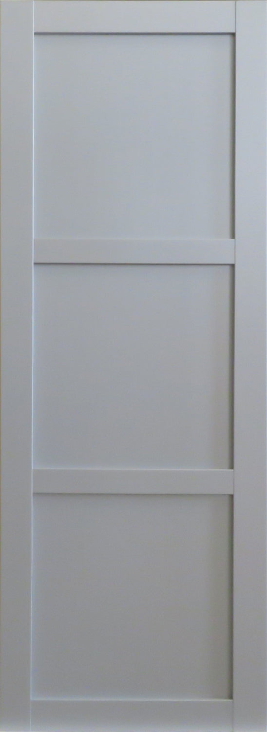 Porta scorrevole a 3 pannelli per abiti grigio chiaro H204 x L83