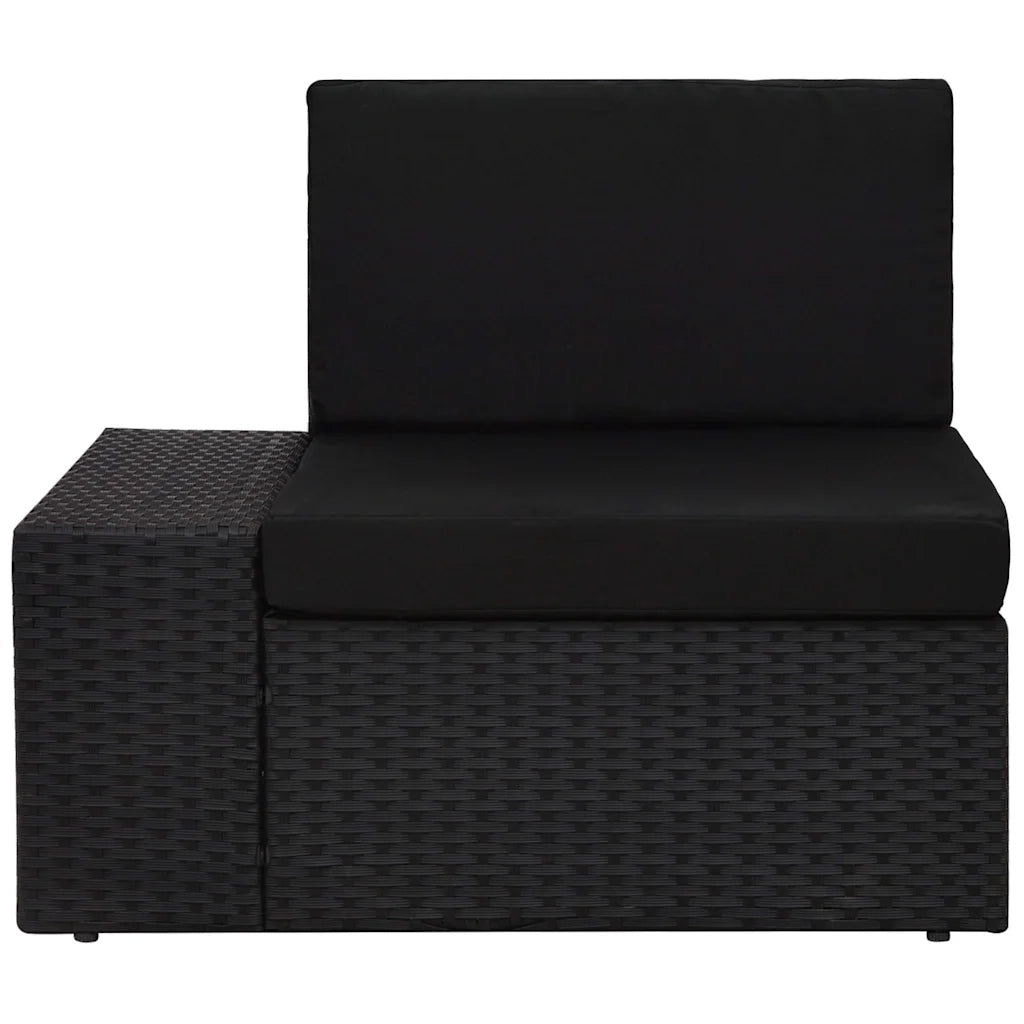Salotto da Giardino-Set Divani da Giardino3 pz in Polyrattan Nero