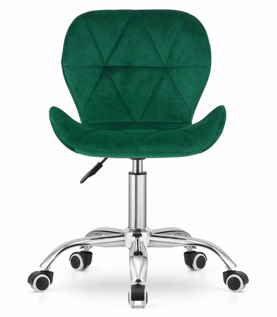 Sedia girevole in velluto Valora AVOLA verde ergonomica per ufficio