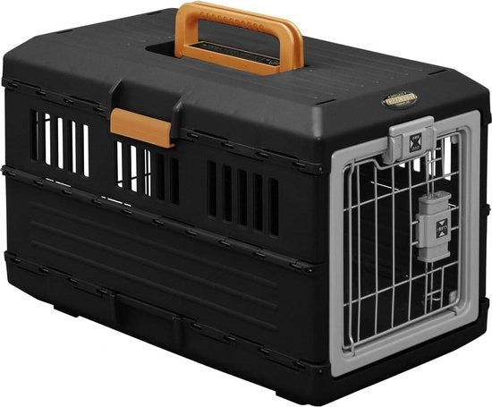 Scatola trasportabile pieghevole con porte - Maniglie robuste e chiusura di sicurezza - 55x315x364 cm - Apertura laterale - Utilizzabile in auto, treno e aereo - FC-550 nero